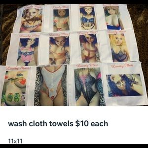 Sub pic wash cloth towel 11x11 $10 each